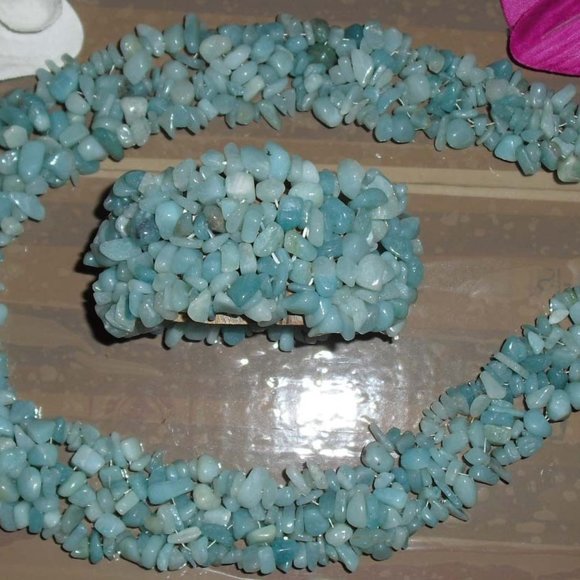 Admire Gem 3mm Gold Bracelet - Amazonite main image 0